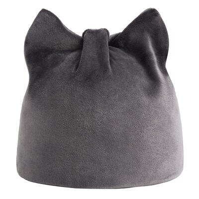 

Fashion Women Solid Color Winter Warm Hat Velvet Casual Cat Ear Beanie Cap