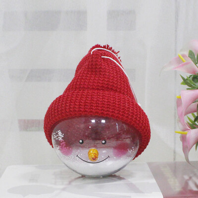

PVC Christmas Decorations Hanging Ball Round Snowman Ornament Xmas Tree Decor