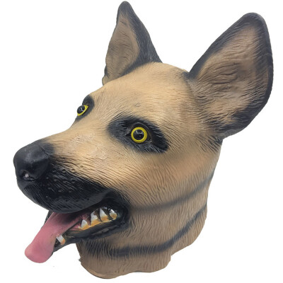 

Siaonvr Latex Dogs Head Farm Animal Fancy Dress Up Carnival Cosplay Party Mask