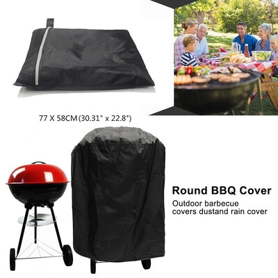 

58cm77cm Round BBQ Grill Covers Gas Barbecue Waterproof Outdoor Protective UV Cover