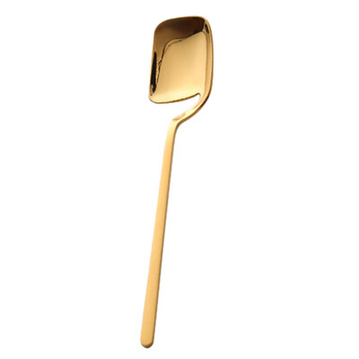 

European Style Simple Coffee Spoon Stainless Steel Dessert Fork Creative Long Handle Wall Hanging Spoon