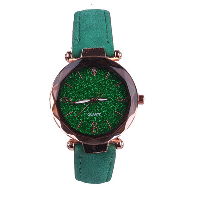 

Womens quartz watch simple diamond-studded digital star watch vibrato