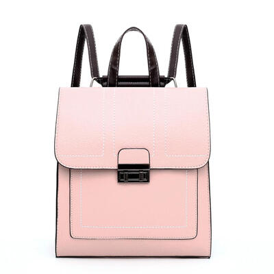 

British Travel Backpacks Women School Bags Knapsack Preppy Leather Rucksack