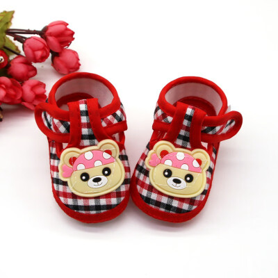 

Baby Girls Cartoon Lace Bow Anti-Slip Shoes Toddler Soft Soled First Walkers