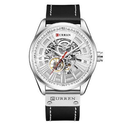 

CURREN 8299 Men Watch Brand Mechanical Tourbillon Watch Wristwatch Calendar Leather Automatic Self-wind Sports Clock