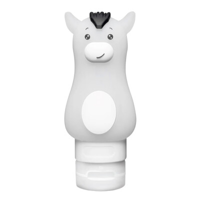 

Banjeni cartoon travel silicone suction cup sub-bottle washing cosmetic shampoo shower gel small empty bottle portable sub-bottle bottle cartoon small white horse 70ML