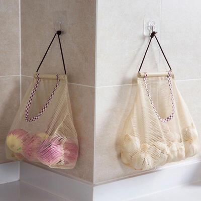 

Greensen Kitchen Storage Bag Space-saving Durable Mesh Pouch Hanging Handbag for Vegetable Fruits