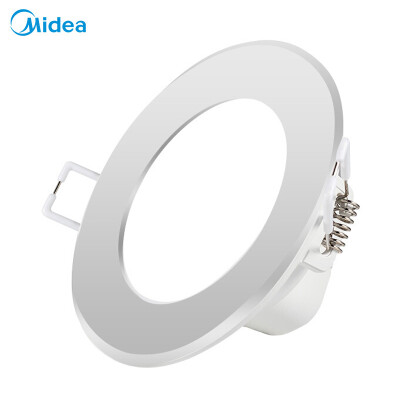 

Midea LED Downlight Living Room Ceiling Light Embedded 3W PC Bright Silver 5700K White Light One Hole 75-8cm