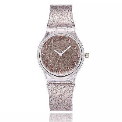 

Hot summer new transparent students fresh&lovely fashion simple plastic strap star digital dial watch