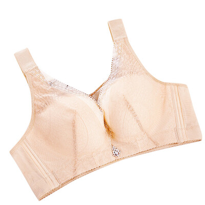 

Toponeto New Women Fixed Shoulder Strap Smooth Underwear Folded With Lace Adjustable Bra