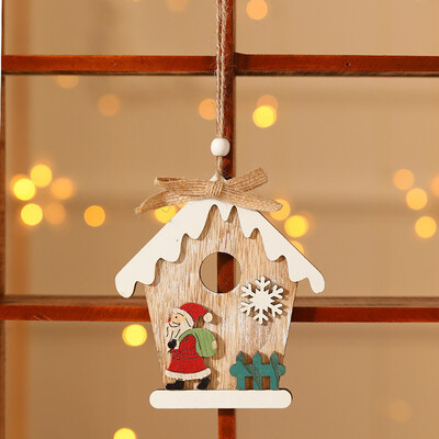 

Siaonvr Christmas Wooden Pendant Childrens Gift Christmas Tree Tag Scene Decor Pendant