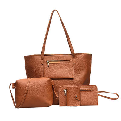 

4pcsset Litchi Pattern Shoulder Handbags Clutch Women Totes Card Holder
