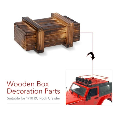 

Siaonvr Wooden Box Decor Accessories Parts for 110 Traxxas HSP Redcat RC Rock Crawler