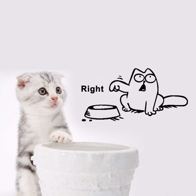

〖Follure〗Left Newest DIY Funny Cat Need Food Home Decoration Wall Sticker