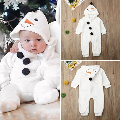 

Christmas Newborn Kids Baby Boy Girl Snowman Romper Jumpsuit Bodysuit Winter Warm Clothes