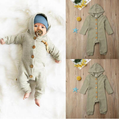 

Newborn Infant Kids Baby Boys Warm Romper Jumpsuit Bodysuit Hooded Clothes