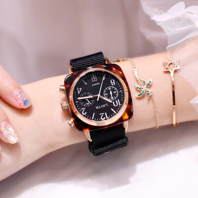 

2019 new watch womens net red lovers fashion waterproof large dial waterproof quartz watch womens watch