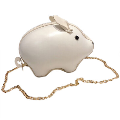 

Tailored Fashion Women Pure Color Wild Chain Pig Treasure Messenger Shoulder Bag