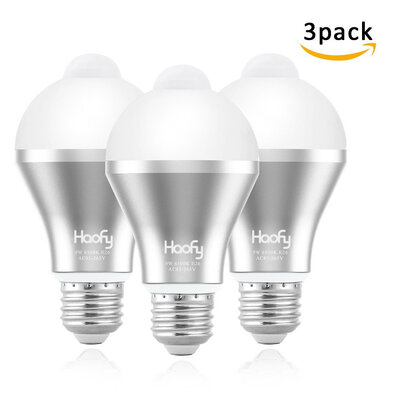 

9W Smart PIR LED Bulbs Auto OnOff Security Lights OutdoorIndoor For Stairs Front Door Hallway Patio Yard Garage Basement