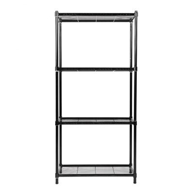 

Greensen 4 Shelf Heavy Duty Black Storage Shelving Rack for Home Kitchen Bathroom Garage Organizer