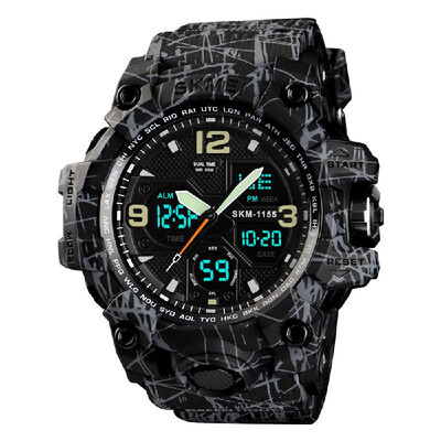 

SKMEI 1155B Quartz Digital Electronic Men Watch Fashion Casual Outdoor Sports Male Wristwatch Dual Time Date Week Chrono Alarm 5AT