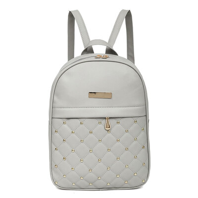 

Fashion Women PU Leather Backpack Casual Bead Travel School Backpack