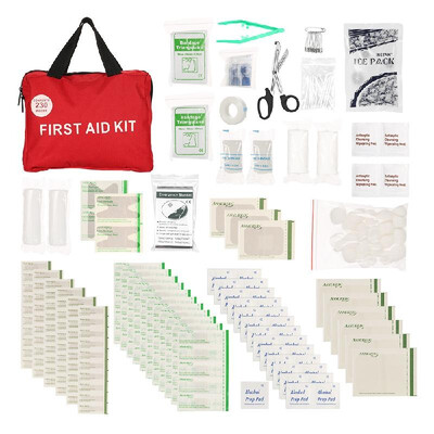 

230PCS Safe Travel First Aid Kit Camping Hiking Medical Emergency Kit Treatment Pack Set Outdoor Wilderness Survival