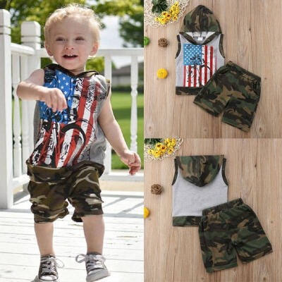 

Fashion Toddler Kid Baby Boys Hoodie Hooded Top T-Shirt Short Pant Outfits 1-6Y