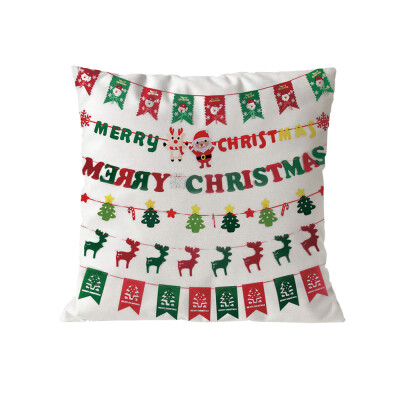 

Tailored Merry Christmas Pillow Cases Soft Sofa Cushion Cover Home Decor Pillow Core