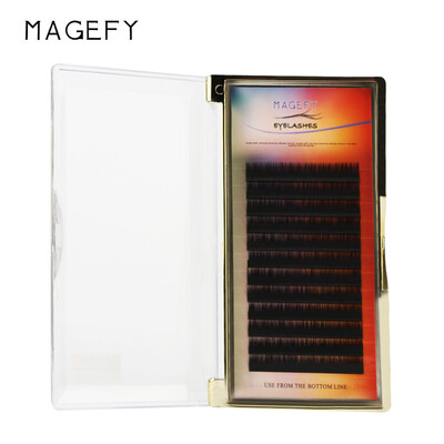 

Gobestart Individual False Eye Lashes Wave Mink 007 C Black Silk Eyelashes Extension B
