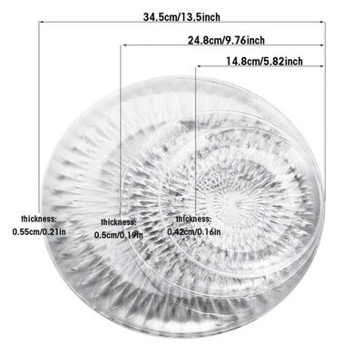

Greensen 3-Tier Acrylic Cake Tray Fruits Nuts Display Round Decorative Party Desserts Holder