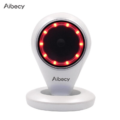 

Aibecy Hands-free USB Wired 1D 2D QR Barcoder Scanner Desktop Omnidirectional Bar Code Reader Platform High Speed Adjustable Scann