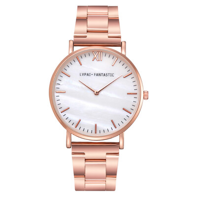 

Luxury Womens Watches Rose Gold Scale Disc Ladies Watch Simple Quartz Wristwatch Fashion Alloy Strap Clock Montre Feminino