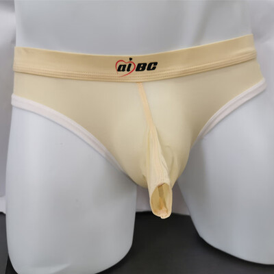 

Mens Sexy Triangle Briefs Long Sheath Sleeve Breathable Underwear Underpants