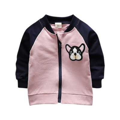 

Baby Boy Girl Outfits Animal Print Casual Zipper Patchwork Color Sweatshirt Kids Coat Outfits Fashion Tops