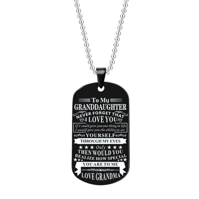 

Dog Tags Pendant Necklace Family Jewelry To My Grandson I Love You Love Grandson Necklace