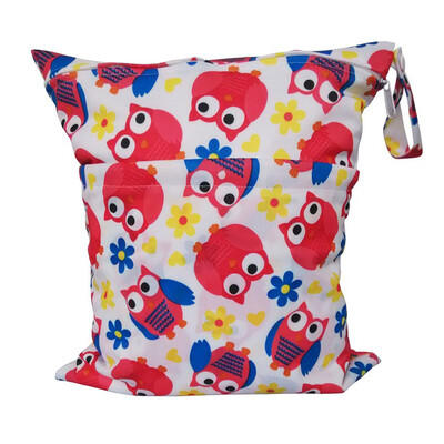 

Best Double Zipper Printed Cloth Diaper Bag Knitting Baby Diaper Bags Character Print Baby Diapers Storage Bag