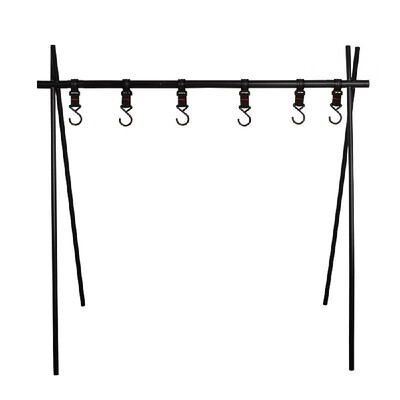 

Outdoor Cookware Hanging Rack Triangular Pot Pan Camping Light Tools Hanging Organizer Stand 8kg Bearing Weight Foldable Portable