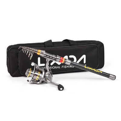

Lixada Telescopic Fishing Rod&Reel Combo Full Kit Carbon Fiber Fishing Rod Pole Spinning Fishing Reel Fishing Tackle Carri