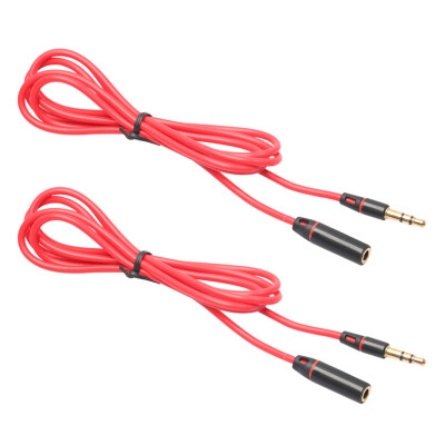 

2 x Male To Female 35mm Plug Jack Stereo Audio Headphone Extension Cable