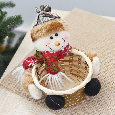 

Tailored Christmas Candy Storage Basket Decoration Santa Claus Storage Basket Gift