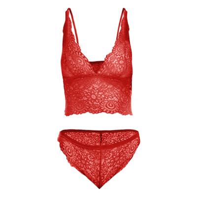 

Toponeto Women Sexy Lace Bra&Panty Set Bralette Lingerie Lace Babydoll Bodysuit