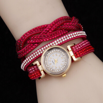 

Explosion models full diamond bracelet watch womens winding twist quartz watch