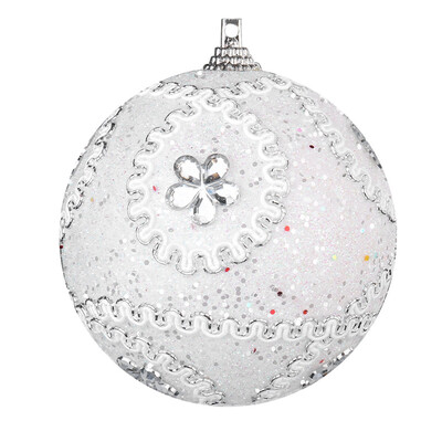 

Toponeto Christmas Rhinestone Glitter Baubles Balls Xmas Tree Ornament Decoration 8CM