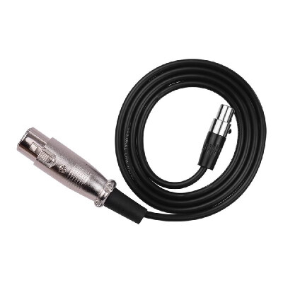 

Microphone Cable 3-Pin Mini XLR Connector to XLR Connector Balanced Audio Wire Stage Studio Musical Instrument Accessory Cords Bla