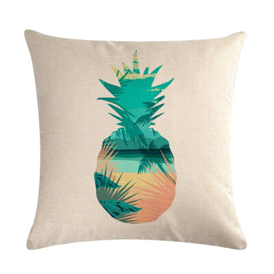 

Flax Pillow Case Cover Plantain Tree Series Throw Sofa Cushion Cover Home Decor