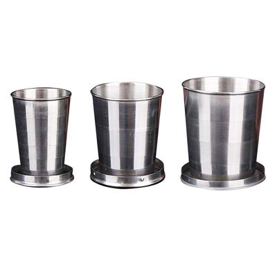 

Stainless Steel Camping Folding Cup Portable Outdoor Travel Camping Demountable Collapsible Cup Keychain