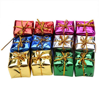 

Greensen 12PCS Gift Box Pendant Hanging Ornament for Christmas Tree Xmas Parties Decor