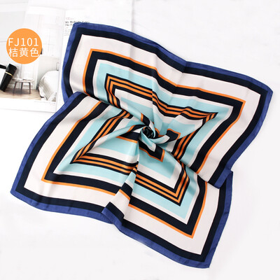 

Silk scarf female summer sunscreen scarf silk small square scarf Korea professional small scarf wholesale FJ101