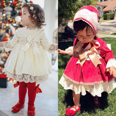

Toddler Baby Girl Dress Tutu Pageant Wedding Party Gown Princess Lace Dresses US